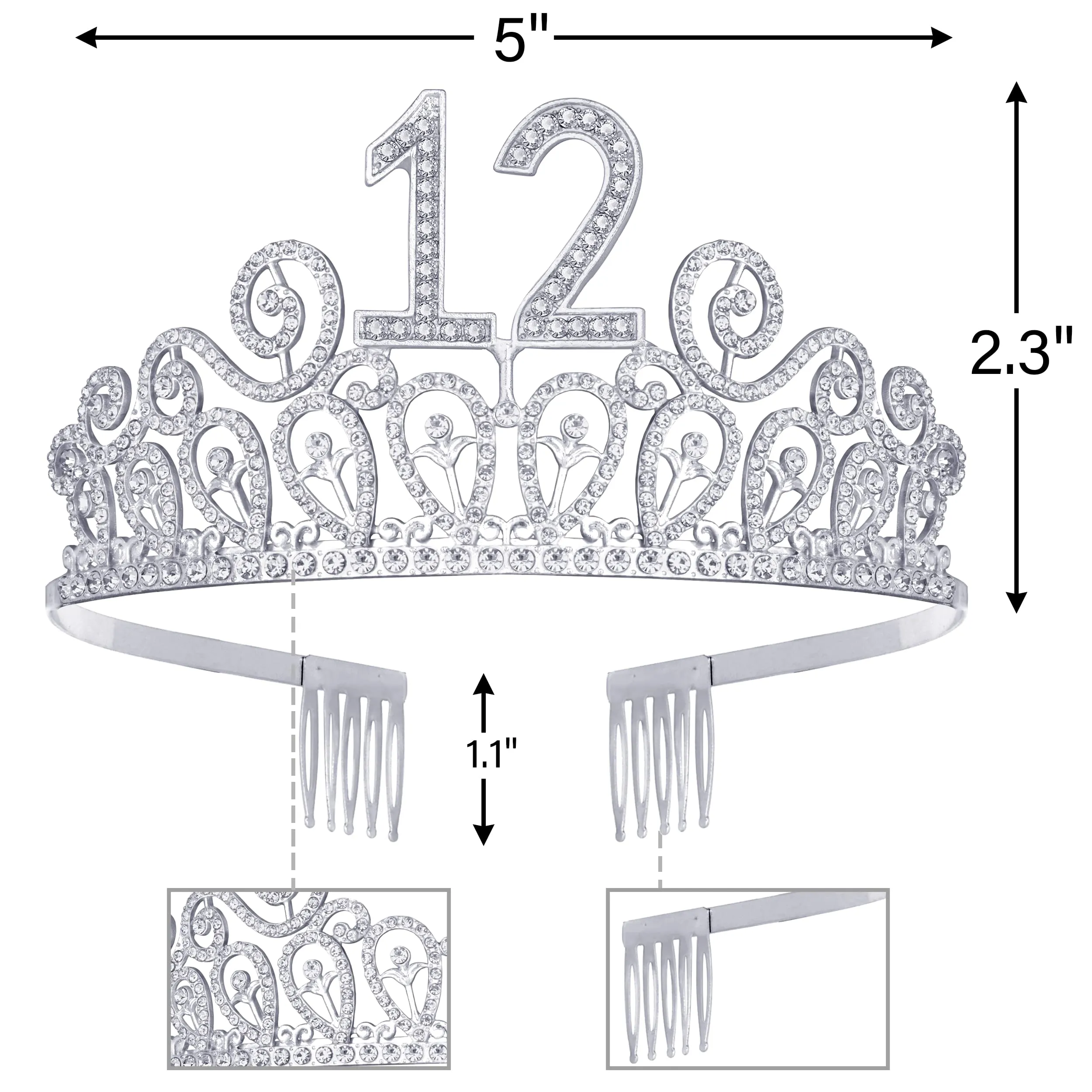 12th Birthday, 12th Birthday Gifts for Girls, 12th Birthday Sash, 12th Birthday Tiara