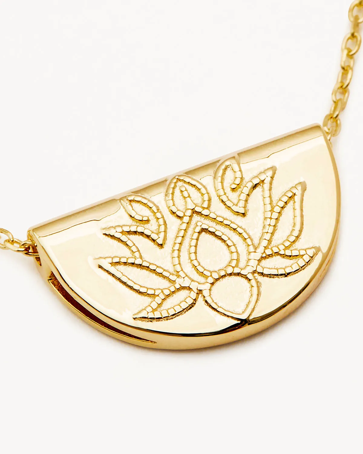 18k Gold Vermeil Lotus Short Necklace