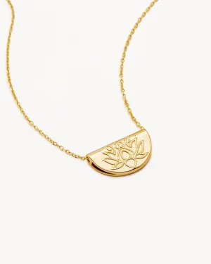 18k Gold Vermeil Lotus Short Necklace