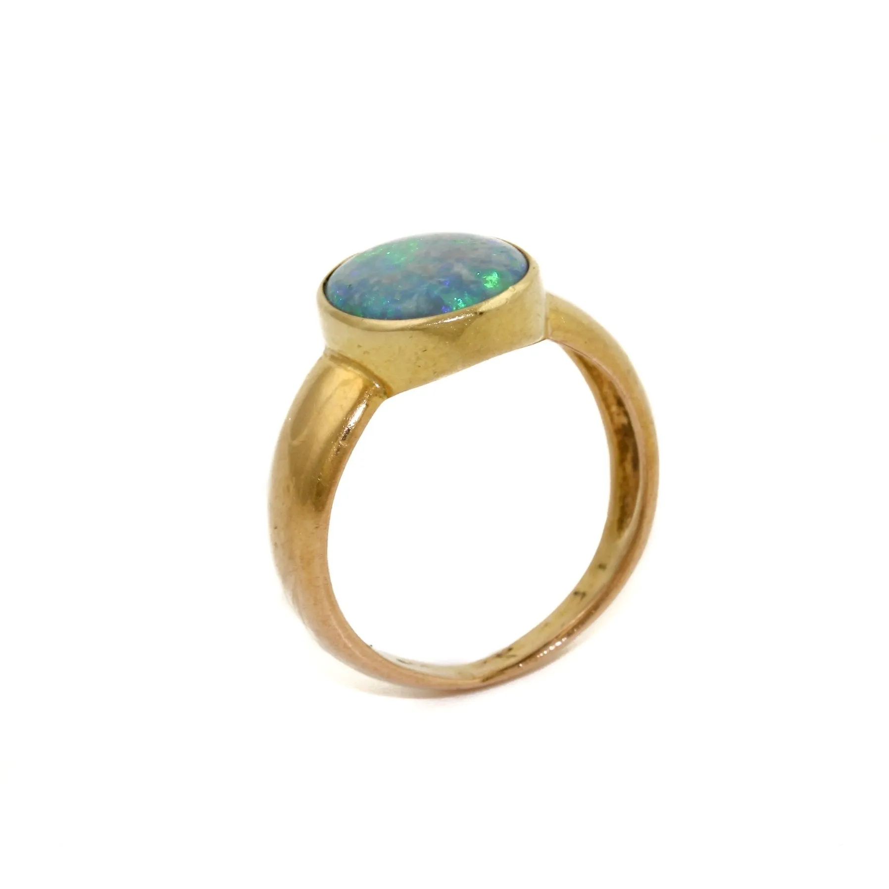 18K Gold Vintage Ring x Australian Opal