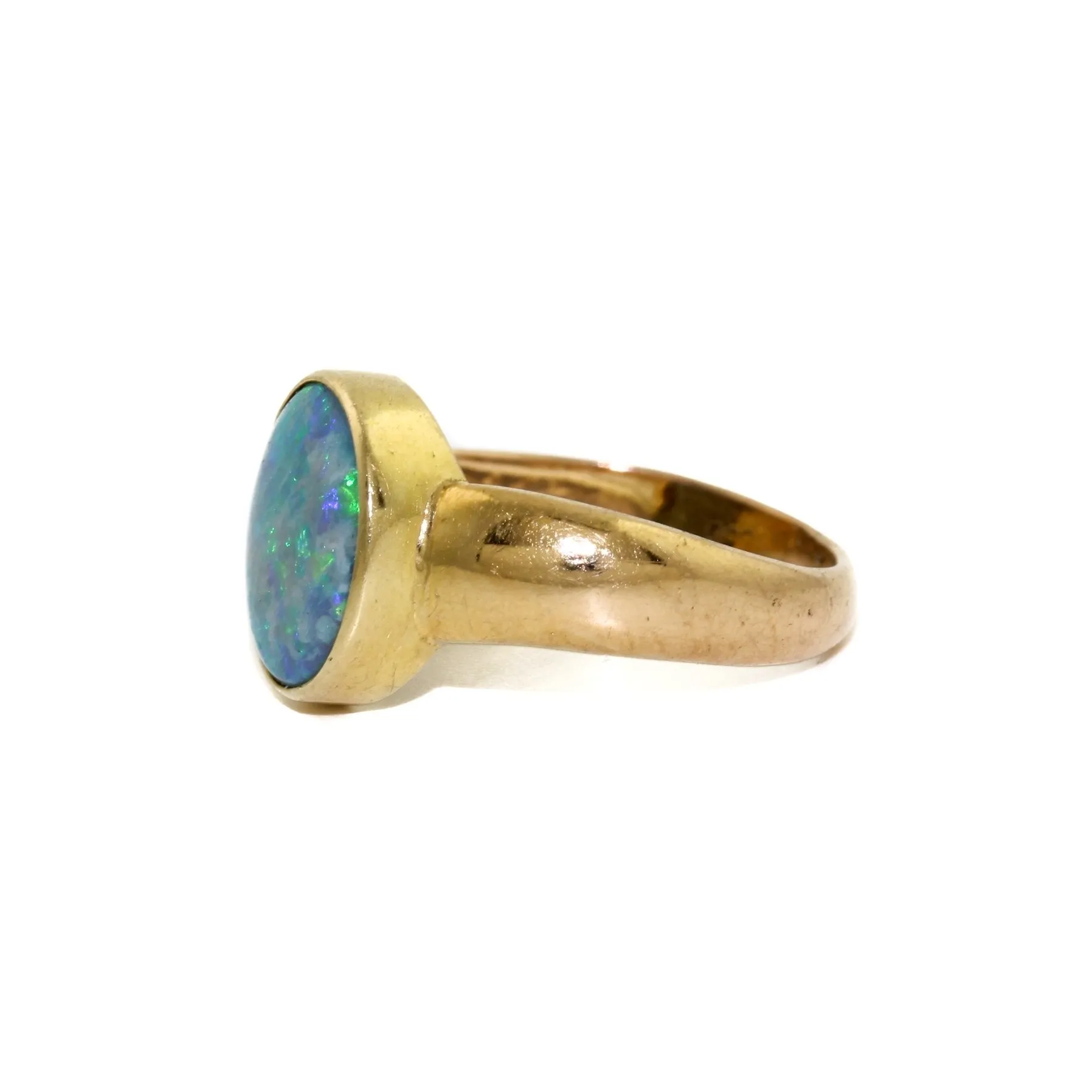 18K Gold Vintage Ring x Australian Opal