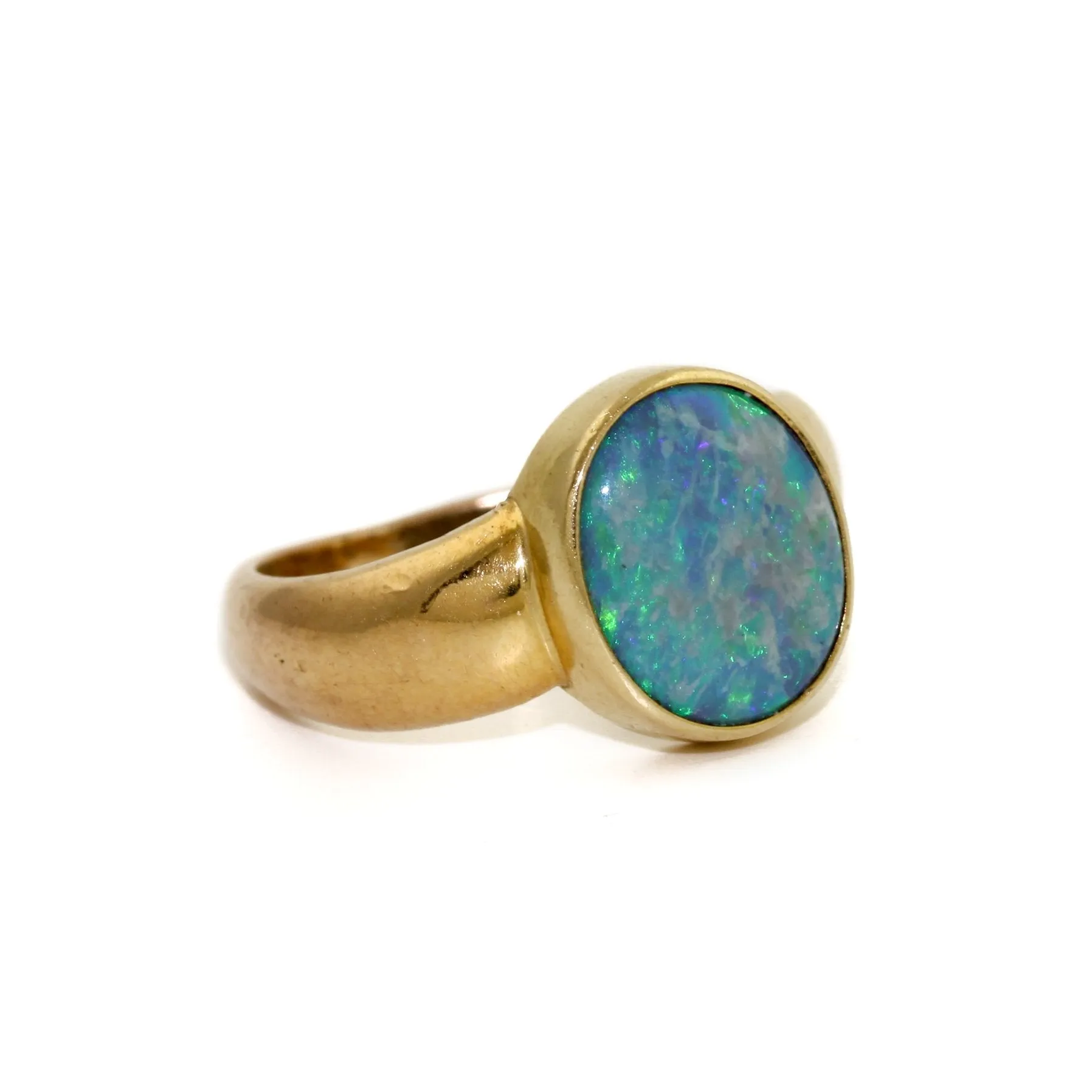 18K Gold Vintage Ring x Australian Opal