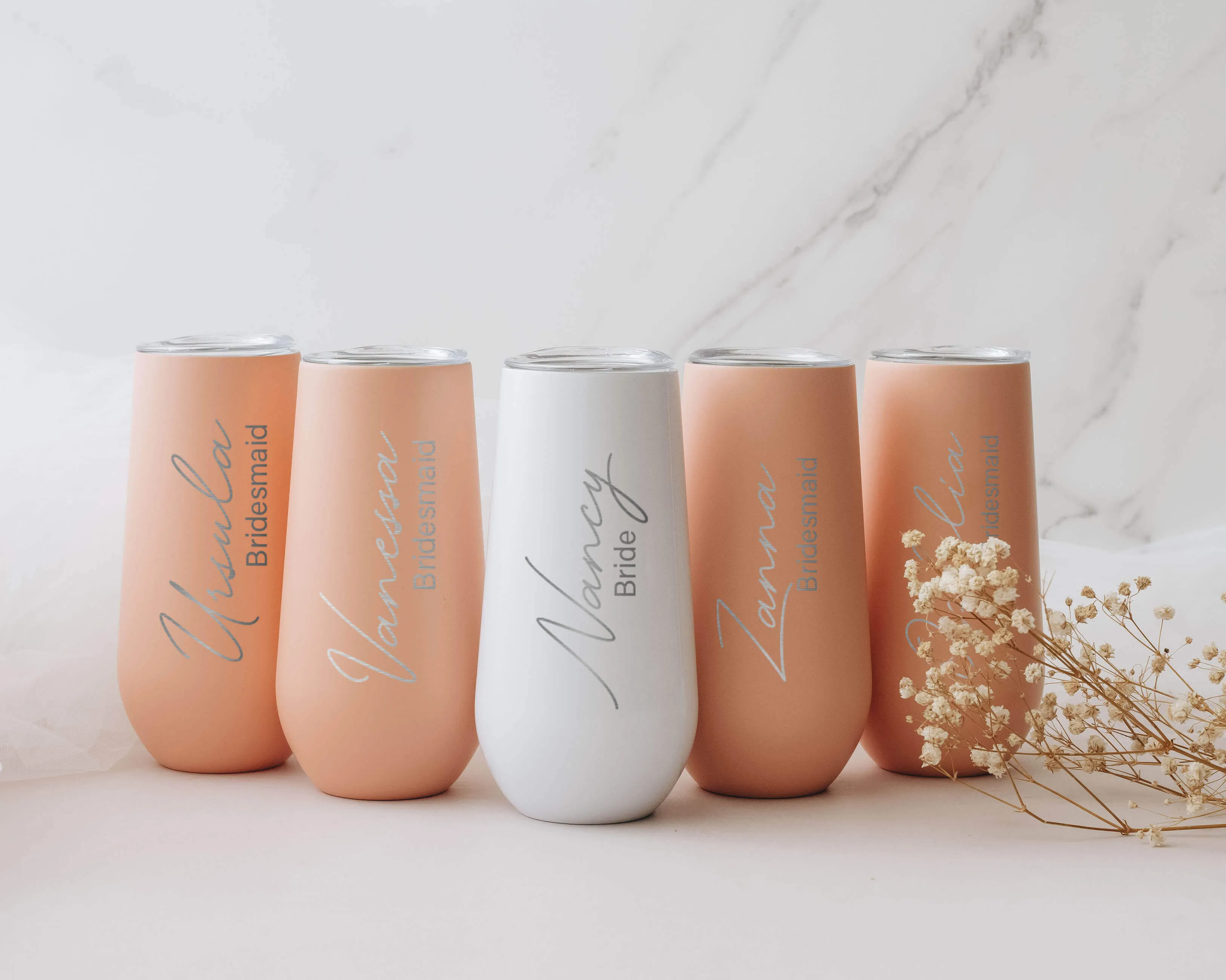 6oz Bridesmaid Champagne Flute Tumbler