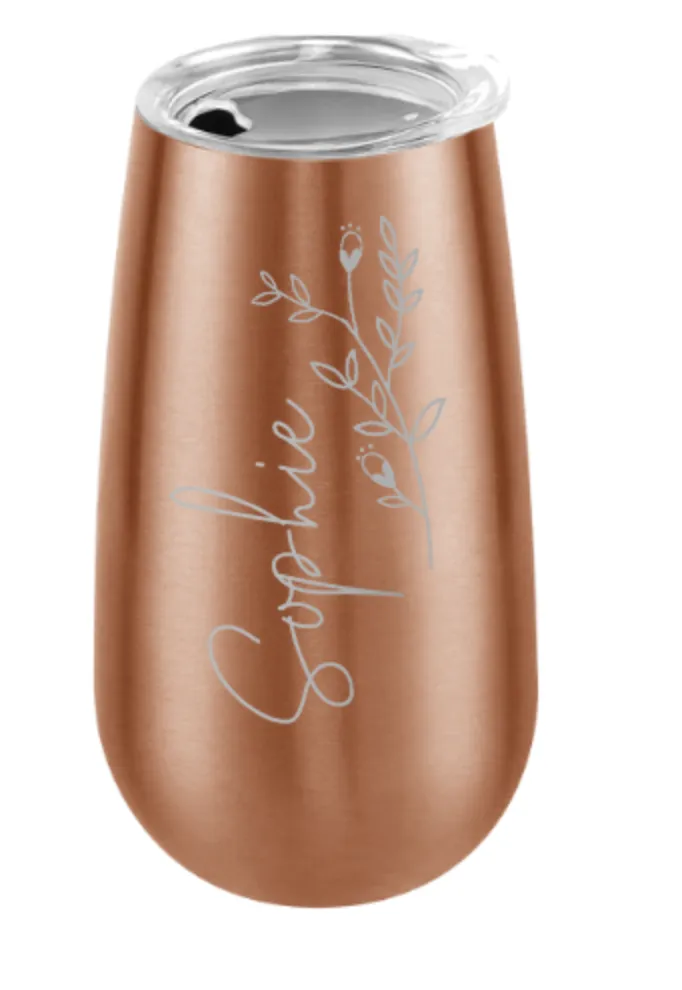 6oz Bridesmaid Champagne Flute Tumbler