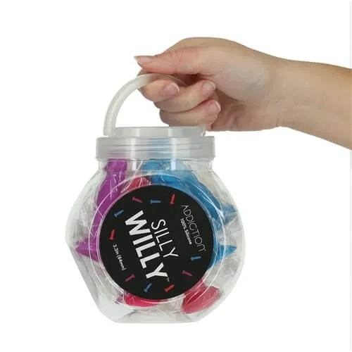 Addiction Silly Willy Glow in the Dark Mini Dongs - Playful Pleasure in 4 Vibrant Colors!