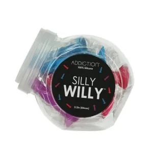 Addiction Silly Willy Glow in the Dark Mini Dongs - Playful Pleasure in 4 Vibrant Colors!