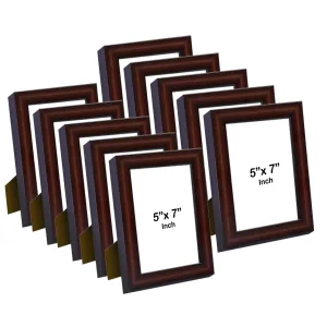 AJANTA ROYAL Classic 5x7 Photo Frame Insert (Brown, Set of 10) : A-64(10) B