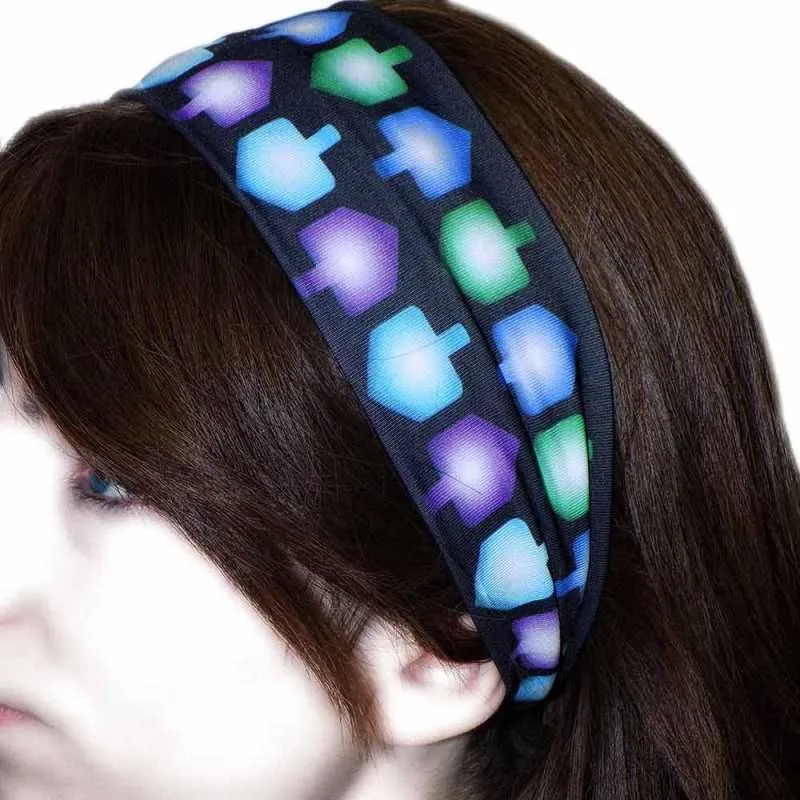 All Over Dreidels Chanukah Headband One of a kind