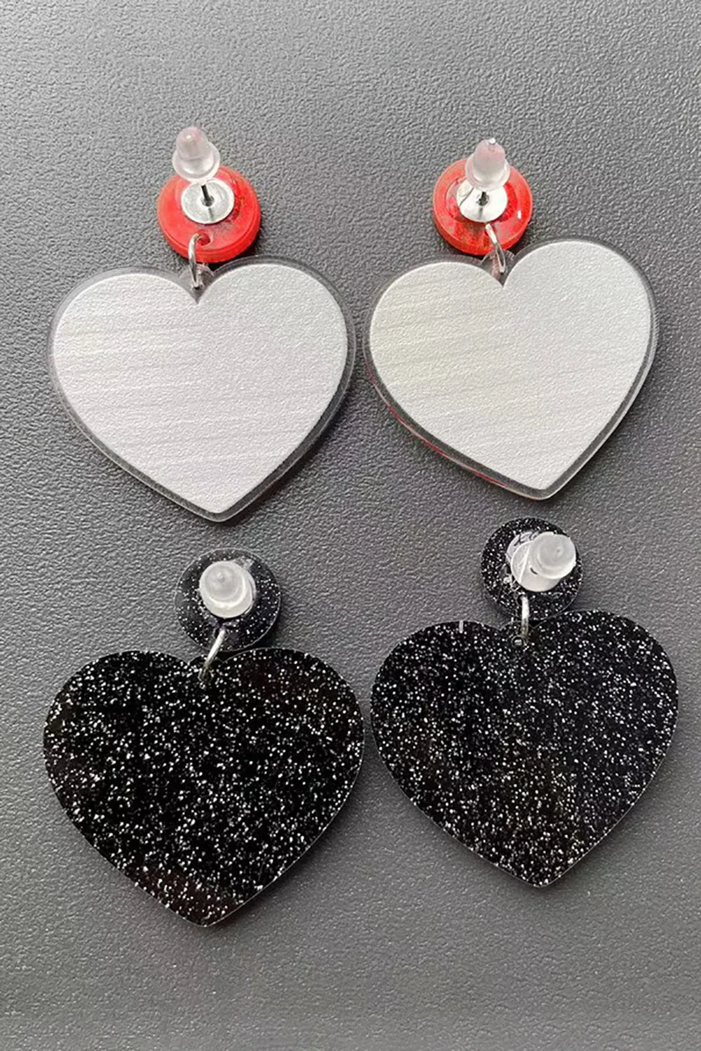 American Flag Heart Earrings