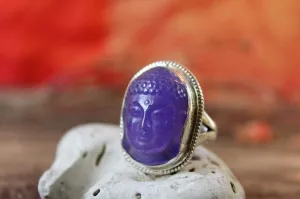 Amethyst Buddha Ring