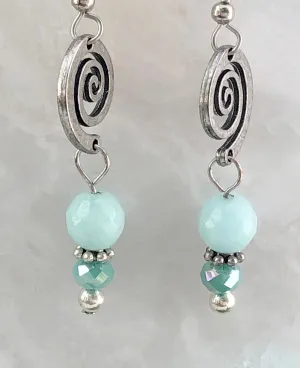 Aqua New Jade Earrings