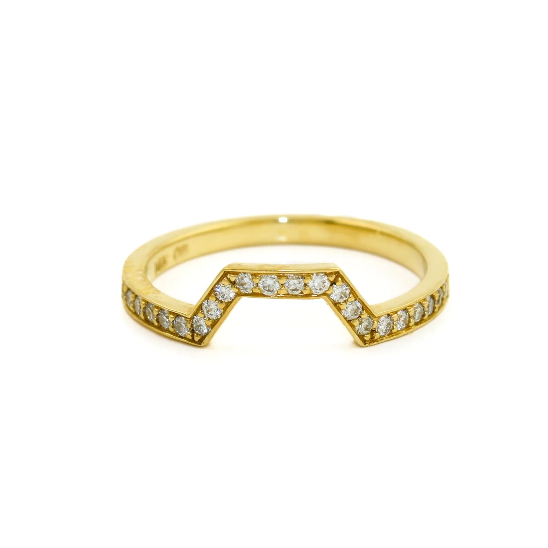 Arched 14k Gold x Pave Diamond Eternity Band