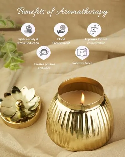 Asian Aura Metal Jar Candle for Home Fragrance & Aromatherapy| Scented Jar candle| Fragrant Candle for Aromatherapy| Spa| Office| Home Decor| Festive Gifting|Scetned Jar Candle (Roasted Coffee Beans)