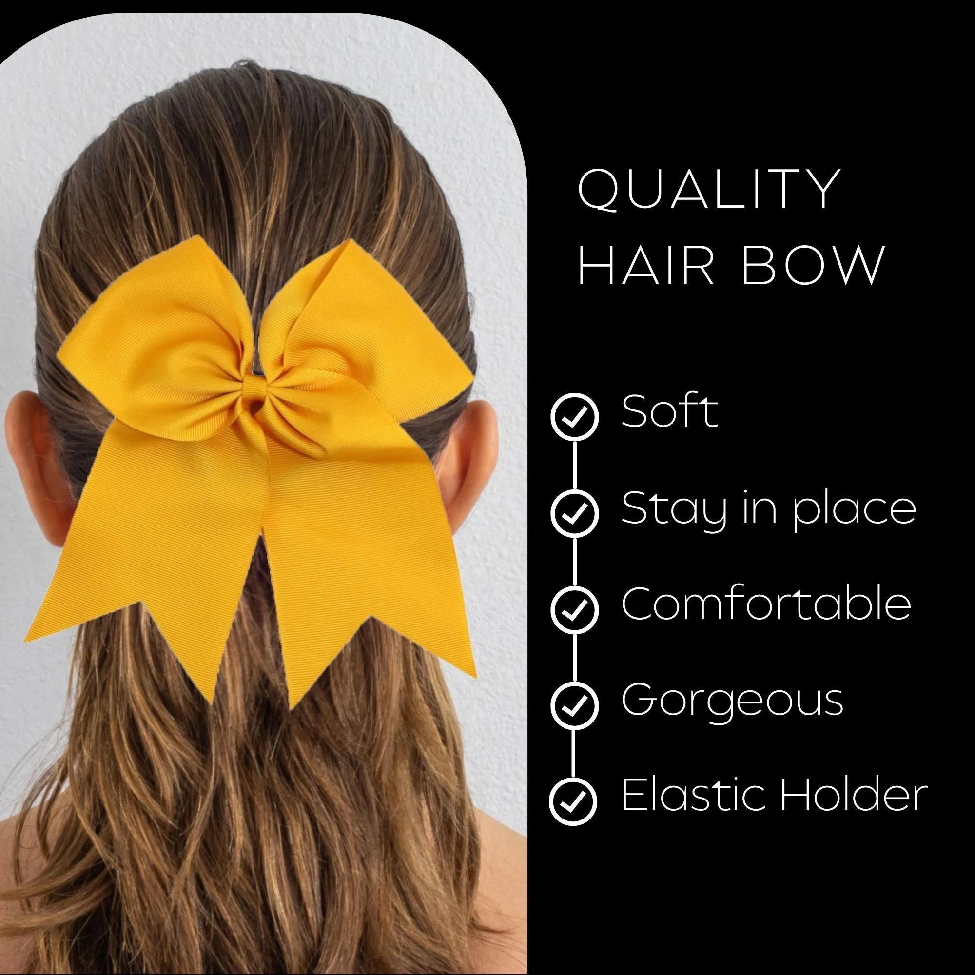 Athletic Gold Cheer Bow