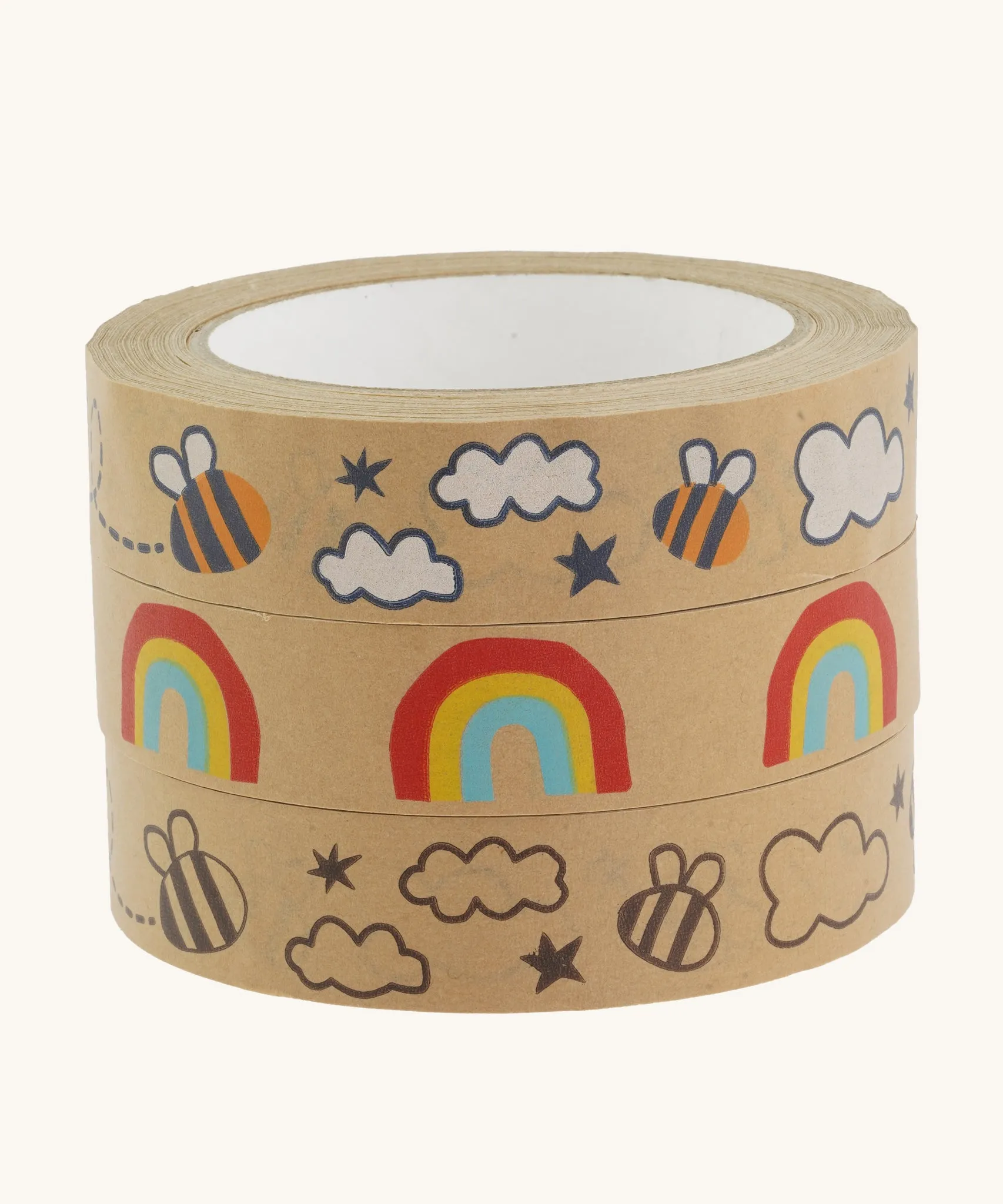 Babipur Kraft Eco Paper Tape - Rainbow