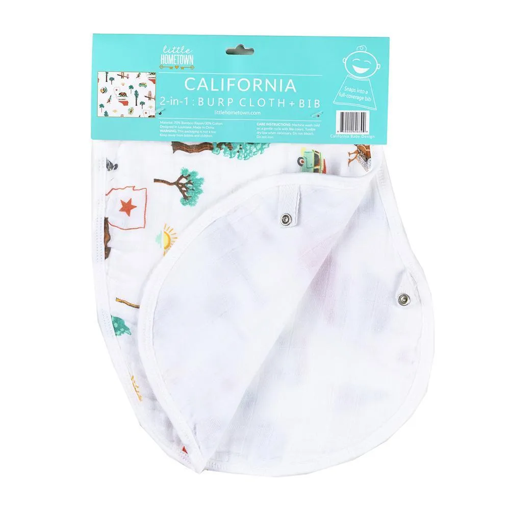 Baby Burp Cloth & Bib Combo: California Baby