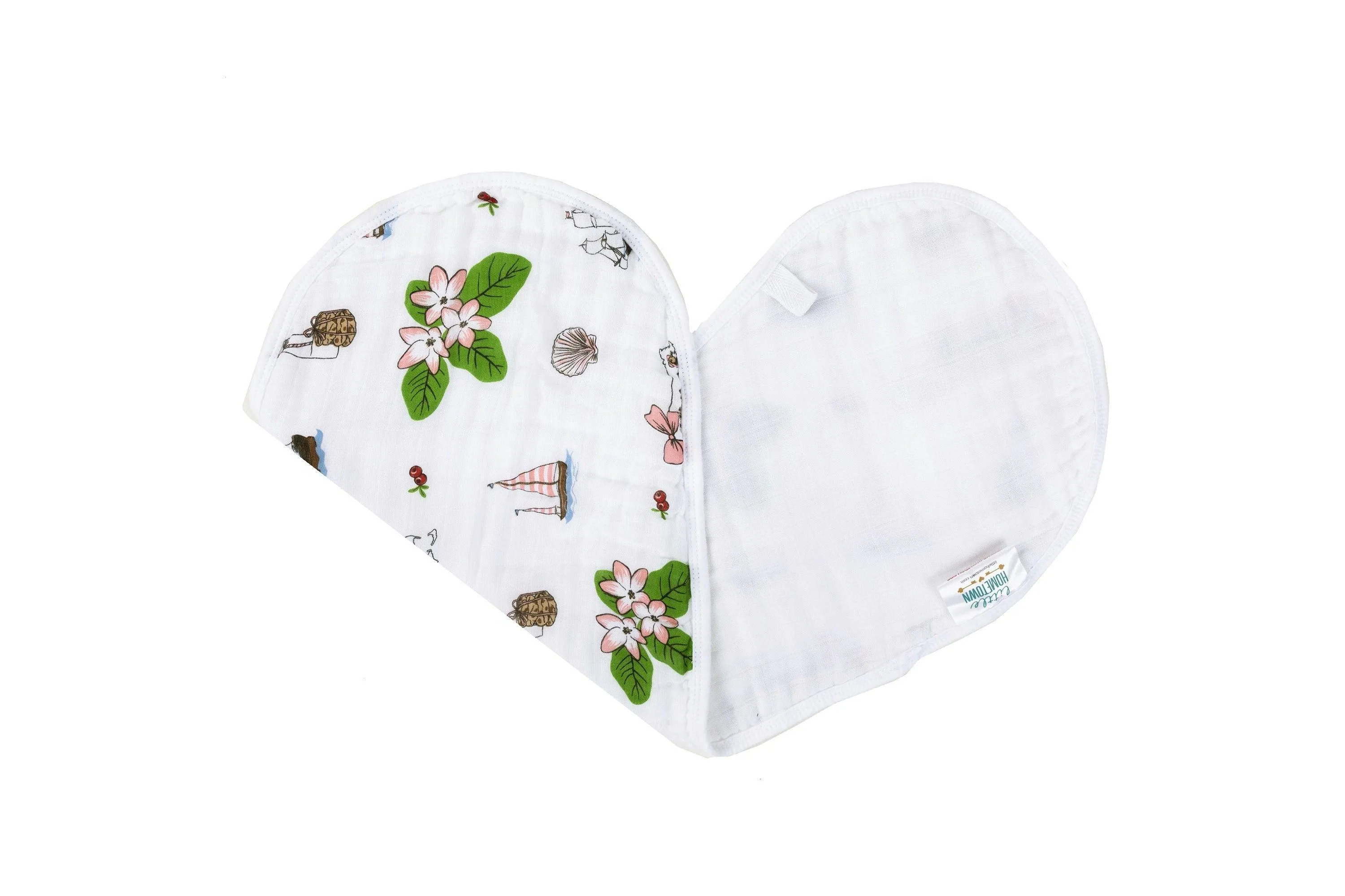 Baby Burp Cloth & Bib Combo: Massachusetts (Floral)