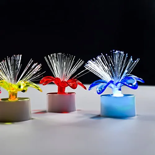 Baleen Fiber Optic Light, Mini Color Change LED Table Centerpieces, Light Up Candle - Pack of 12