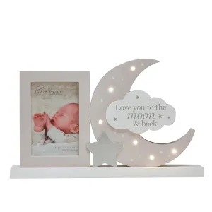 Bambino Light Up Moon Mantel Plaque Photo Frame