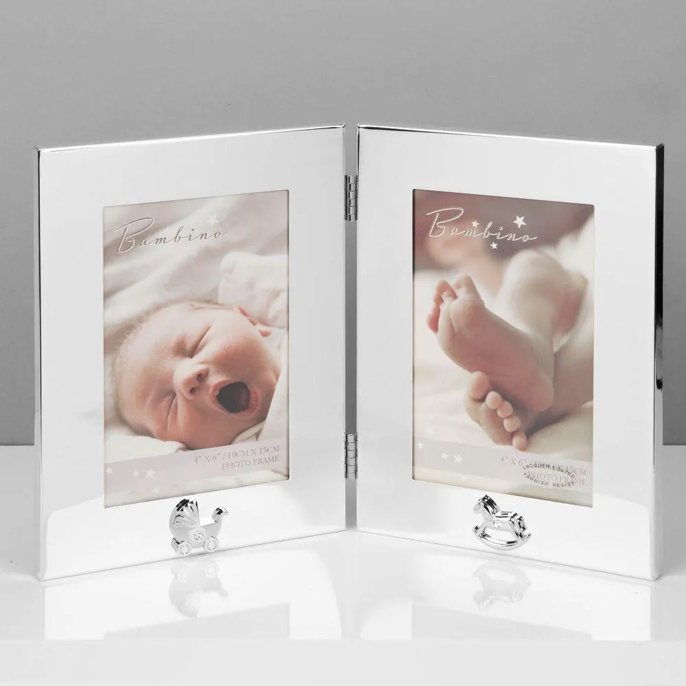 Bambino Silver-Plated Double Photo Frame