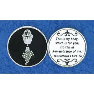 Black Enamel Communion Token