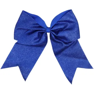 Blue Glitter Cheer Bow