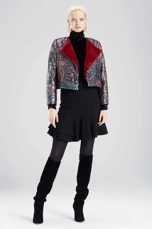 Bohemia Garden Jacquard Cropped Jacket