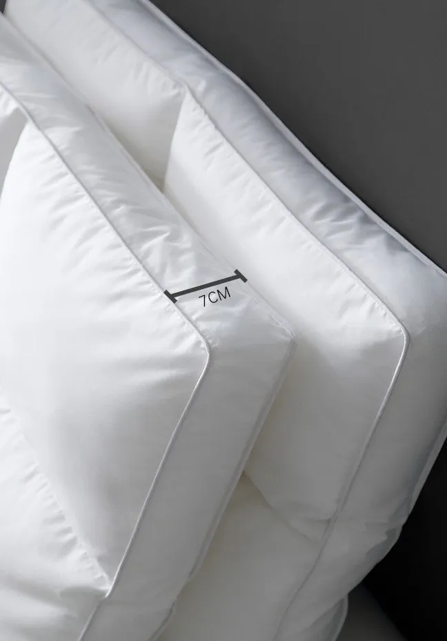 Carna 60s Breathable Pure Cotton Low White Pillow