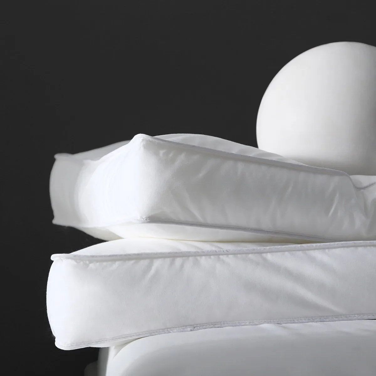 Carna 60s Breathable Pure Cotton Low White Pillow