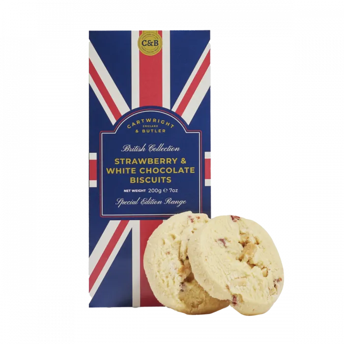 Cartwright & Butler Strawberry & White Chocolate Biscuits, 200g