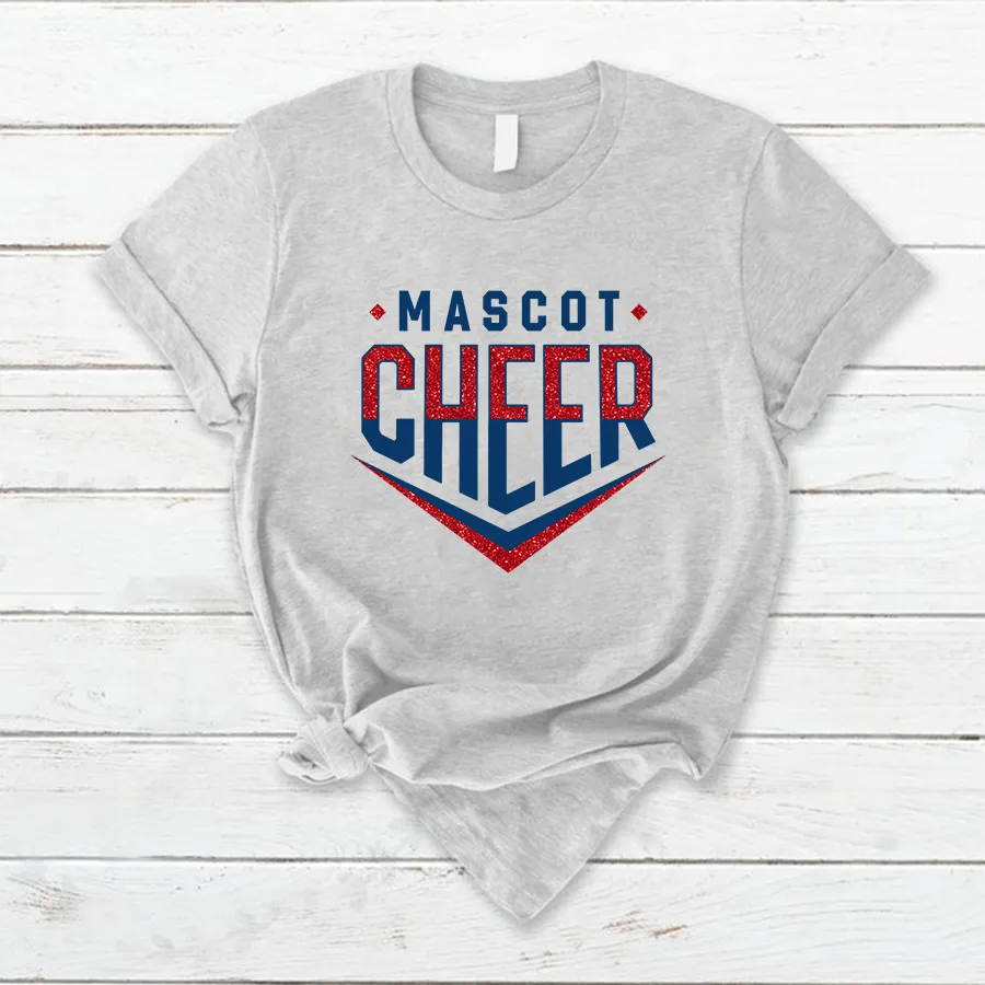 Cheer Chevron Shirt, Cheer Team Shirt, Cheer T - Shirt Glitter 02