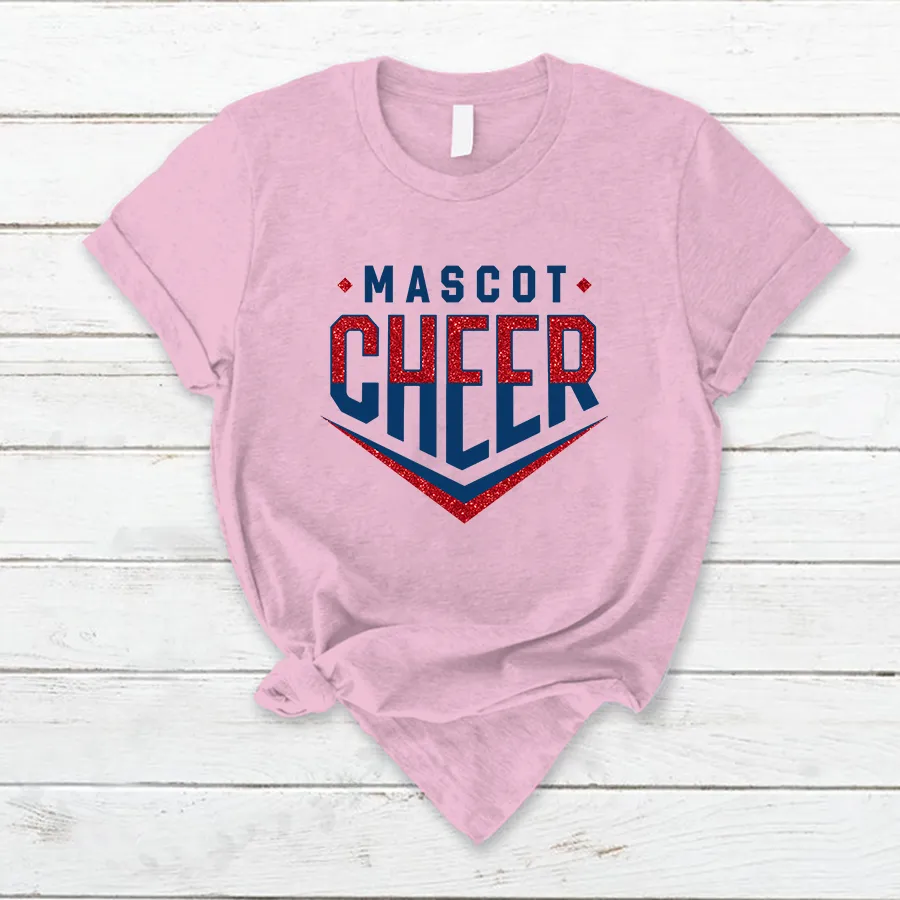 Cheer Chevron Shirt, Cheer Team Shirt, Cheer T - Shirt Glitter 02