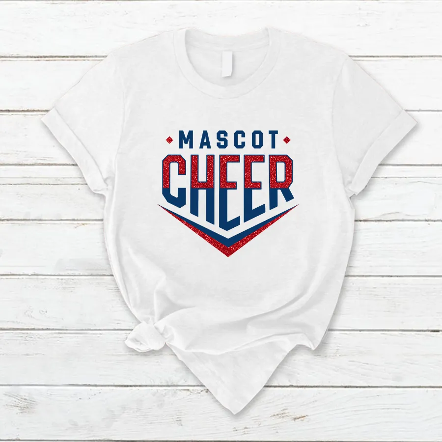 Cheer Chevron Shirt, Cheer Team Shirt, Cheer T - Shirt Glitter 02