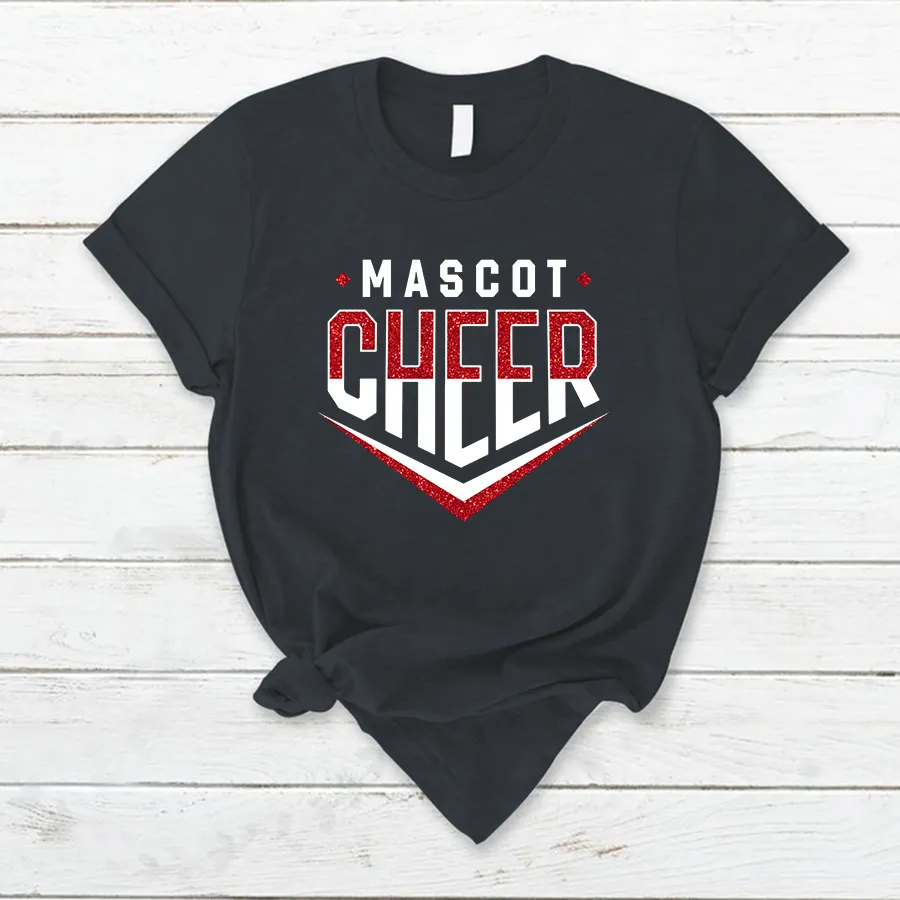 Cheer Chevron Shirt, Cheer Team Shirt, Cheer T - Shirt Glitter 02