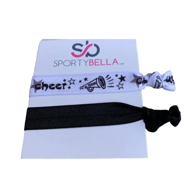 Cheer Hair Ties 2pc Set - Pick Colors