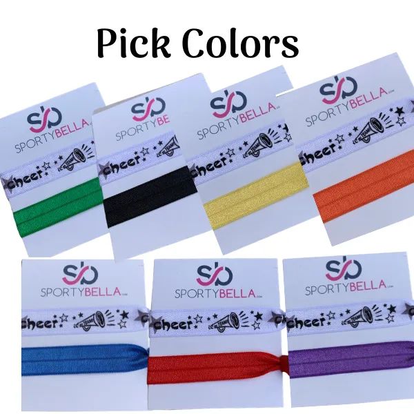 Cheer Hair Ties 2pc Set - Pick Colors