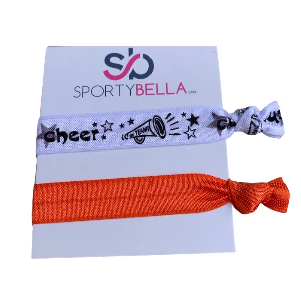 Cheer Hair Ties 2pc Set - Pick Colors