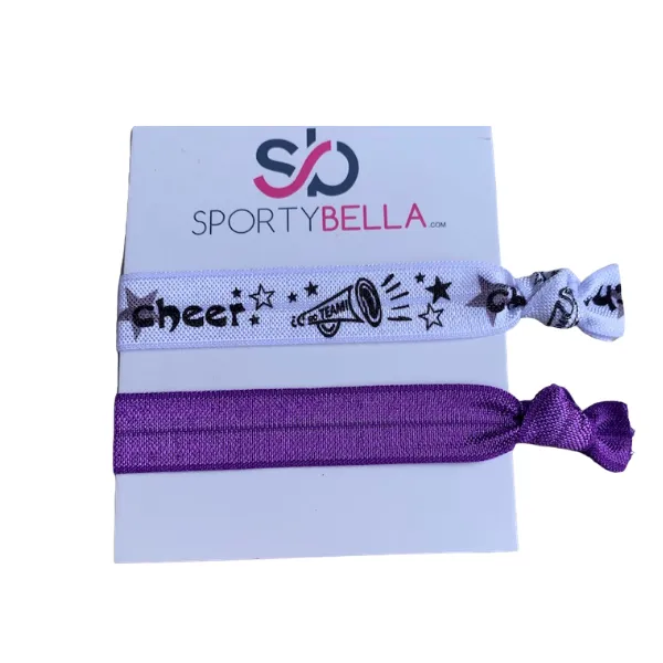 Cheer Hair Ties 2pc Set - Pick Colors