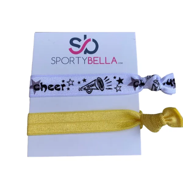 Cheer Hair Ties 2pc Set - Pick Colors