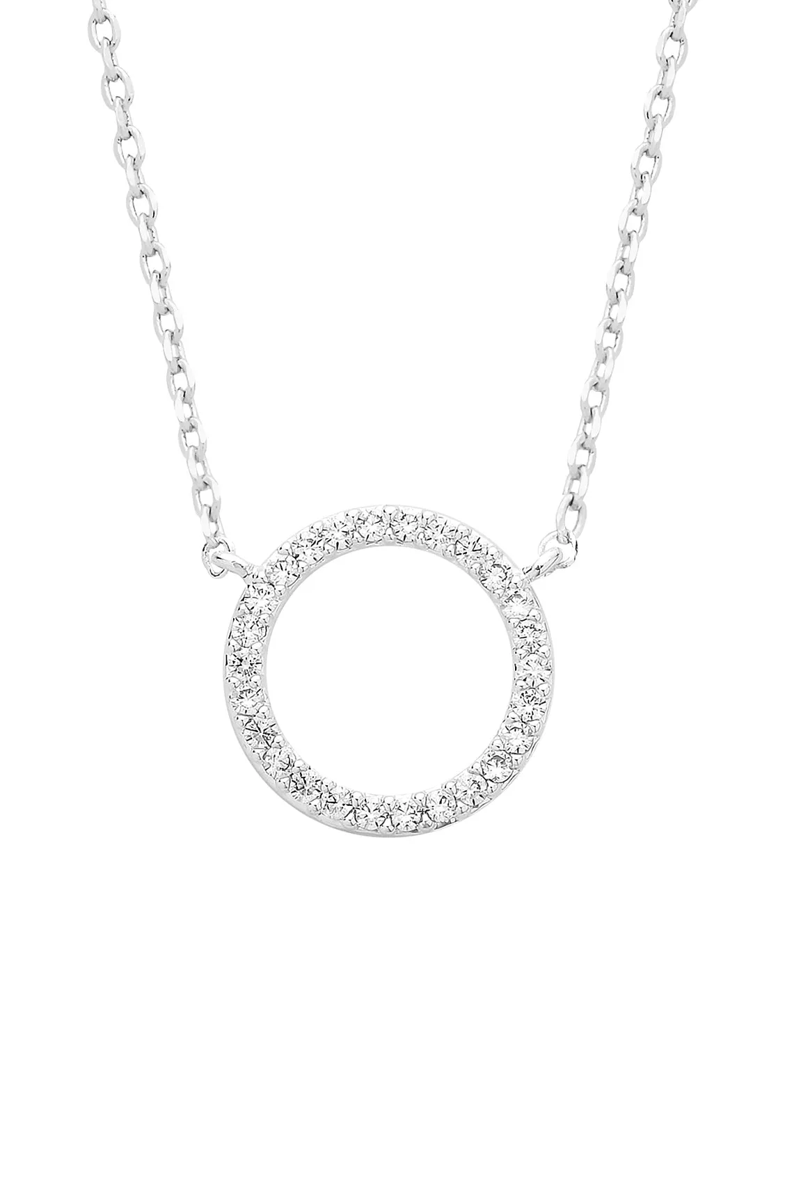 Circle CZ Necklace