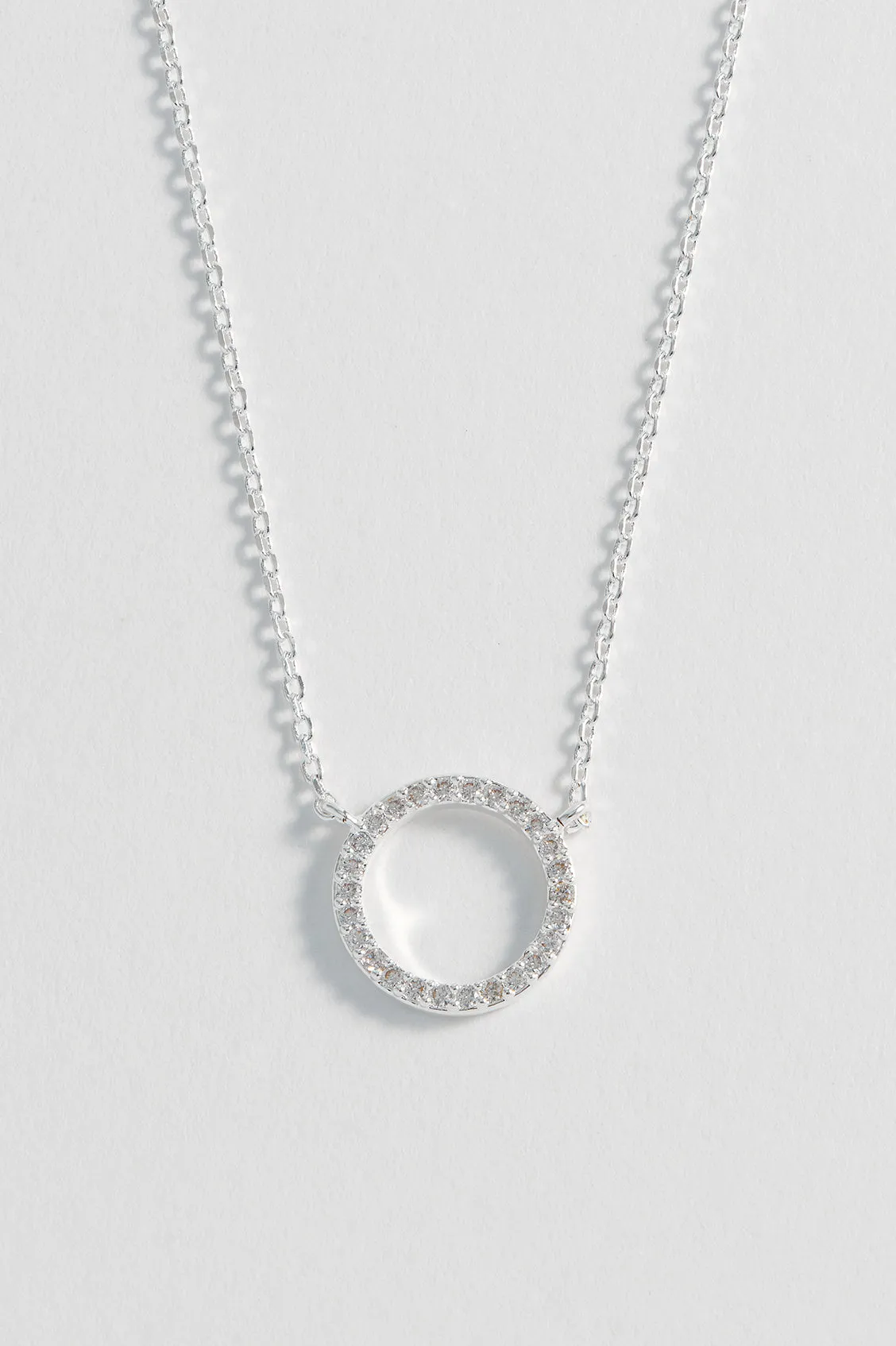 Circle CZ Necklace