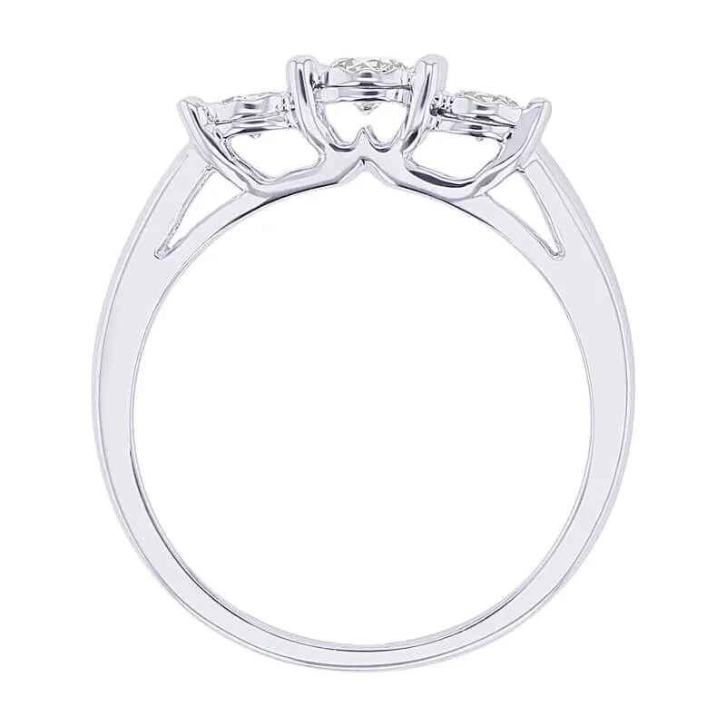 Classic Mirage Three Stone Ready for Love Diamond Engagement Ring