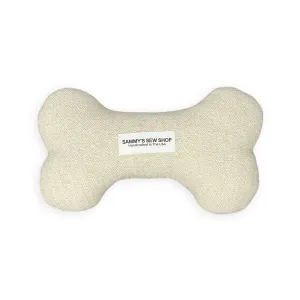 Cream Herringbone Squeaky Toy