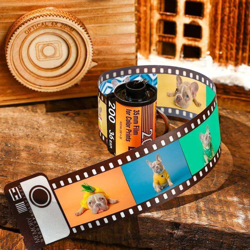 Custom Photo Camera Film Roll Keychain Gift