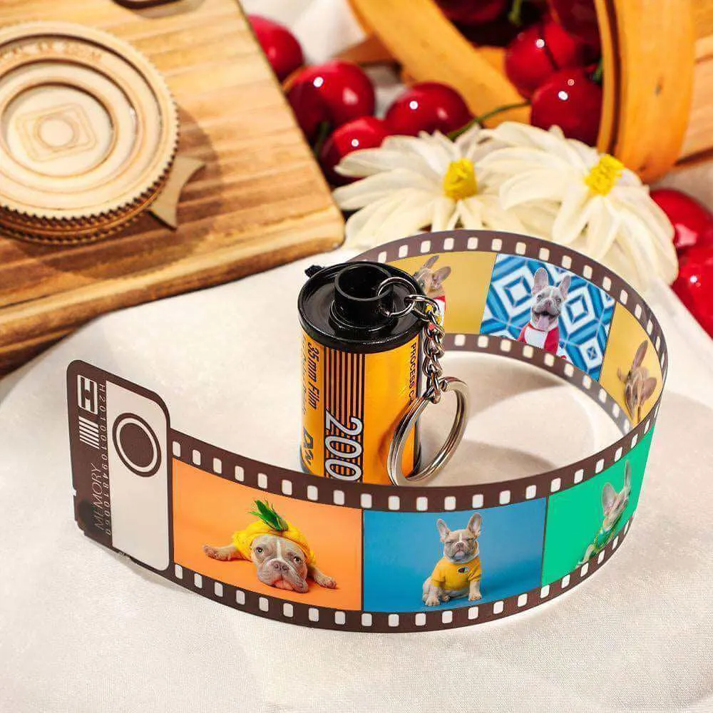 Custom Photo Camera Film Roll Keychain Gift