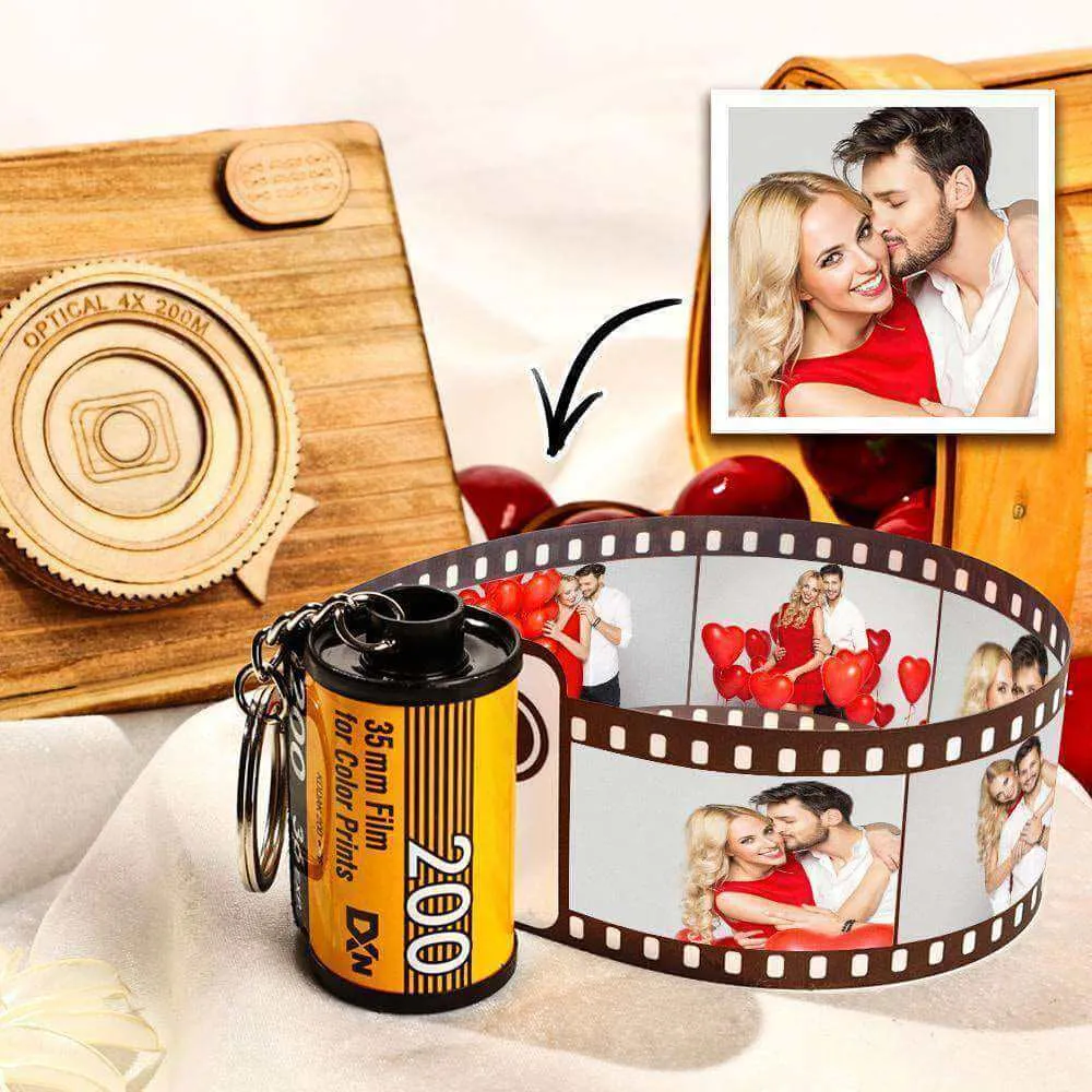 Custom Photo Camera Film Roll Keychain Gift