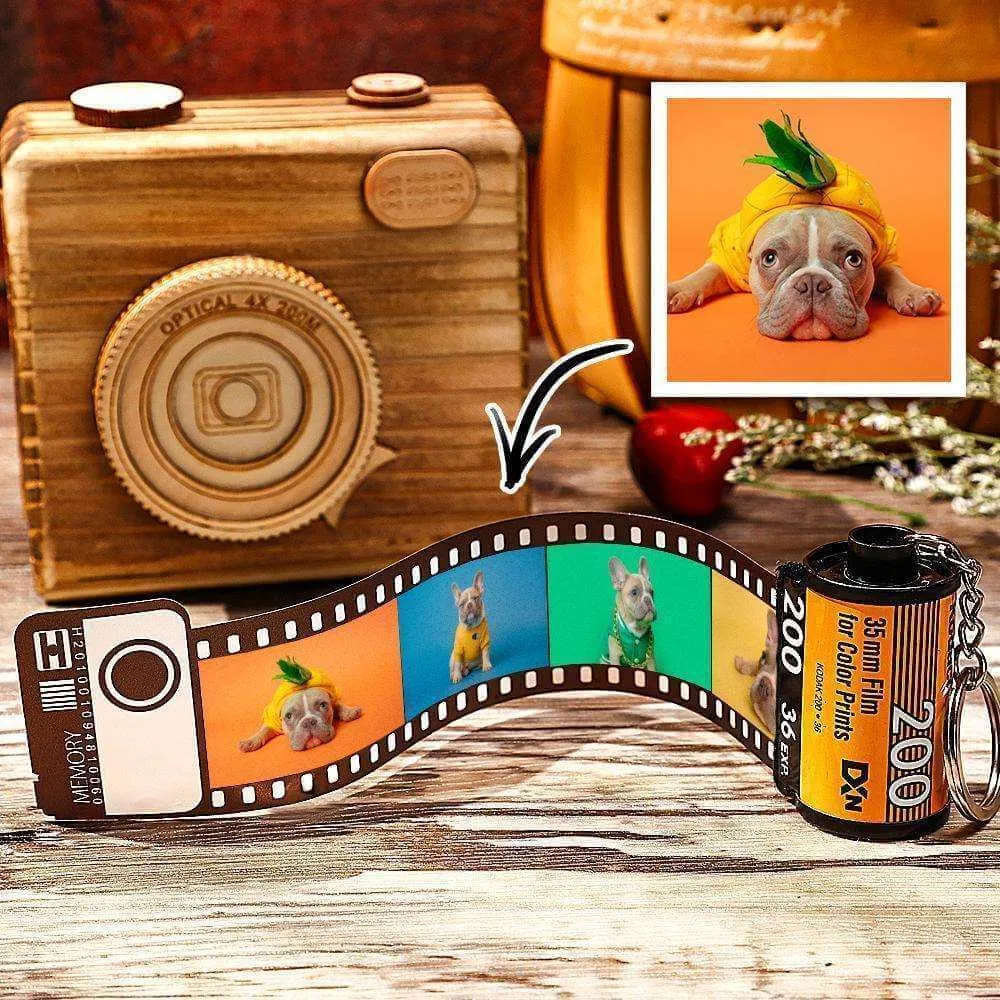 Custom Photo Camera Film Roll Keychain Gift