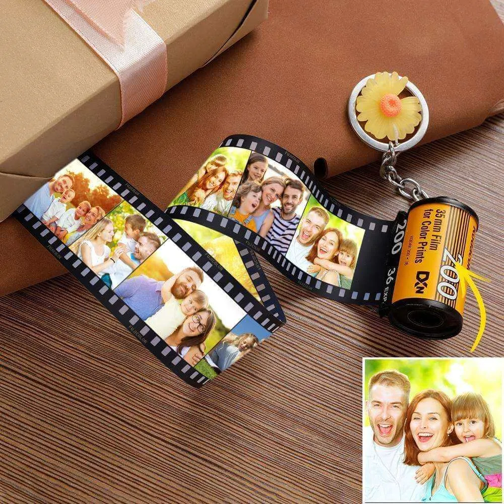 Custom Photo Camera Film Roll Keychain Gift