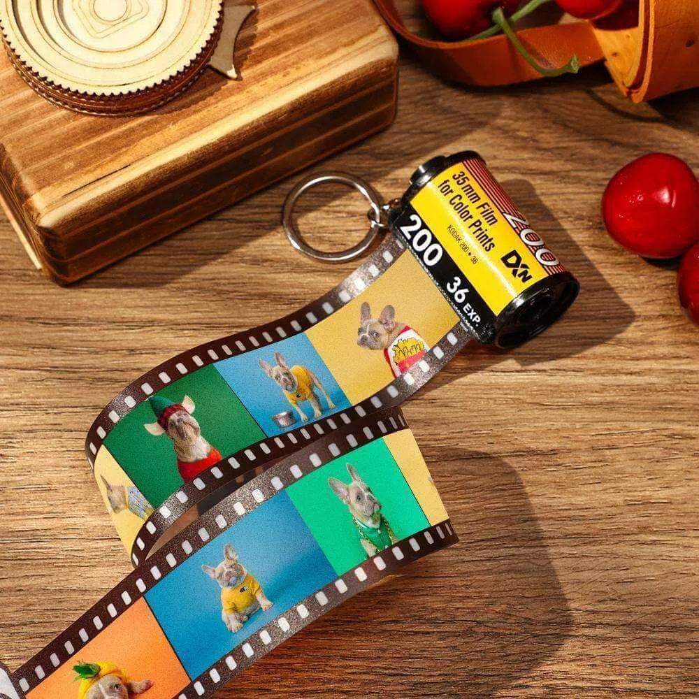 Custom Photo Camera Film Roll Keychain Gift