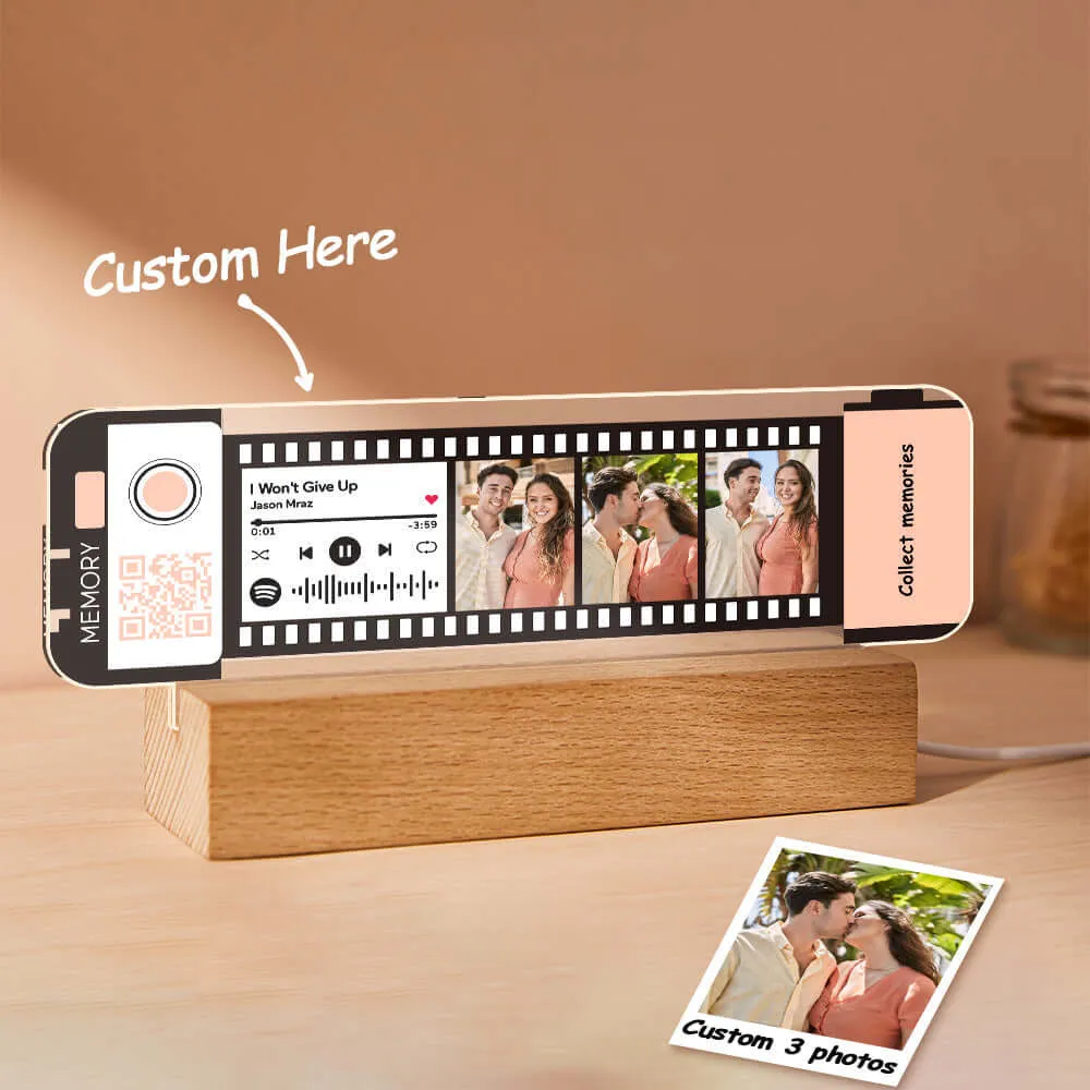 Custom Spotify Code Acrylic Music Filmstrip Plaque Night Light